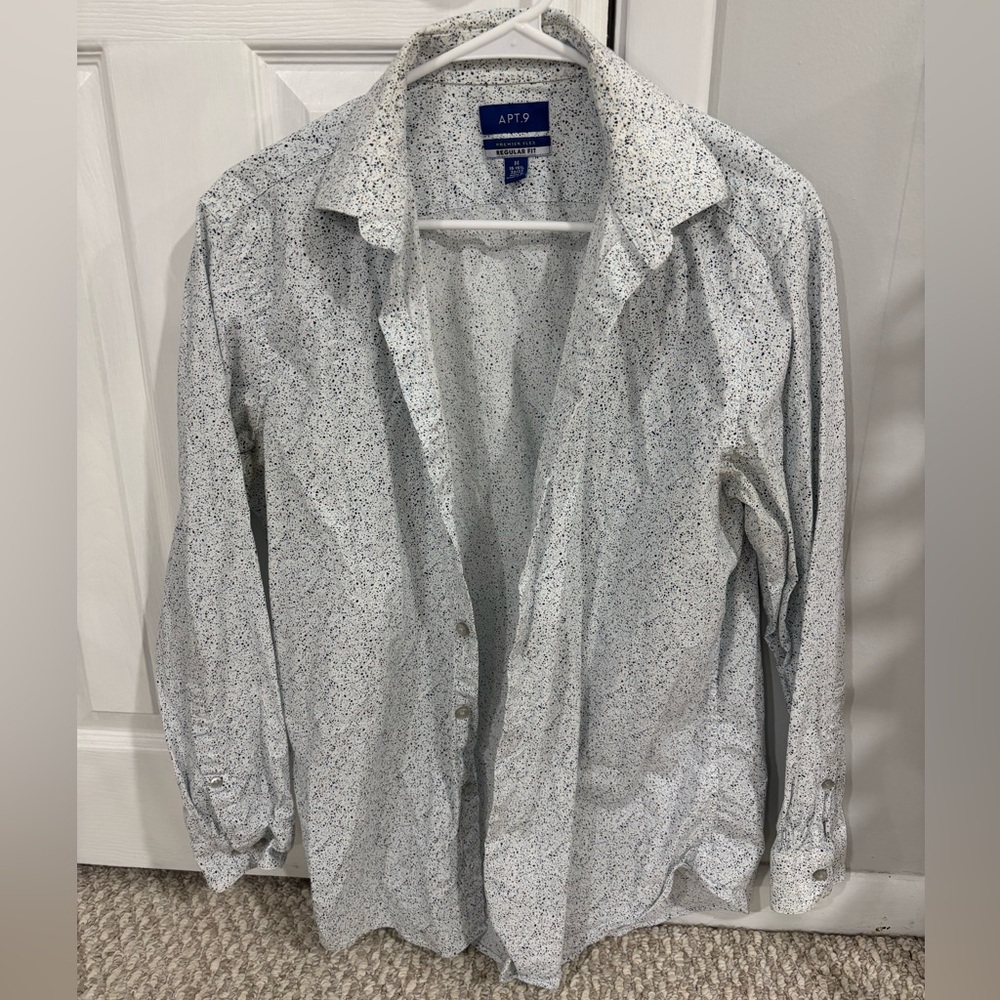 Apt. 9 Premier Flex Speckled Button-Up Shirt